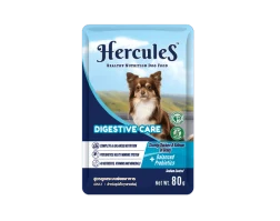 เฮอร์คิวลิสอาหารสุนัขสูตรน้ำเกรวี่ สูตรดูแลระบบย่อยอาหาร 80 กรัม